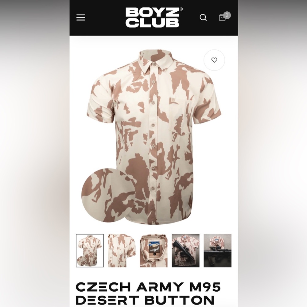Boyz Club - Czech Army M95 Desert Button Down Shirt